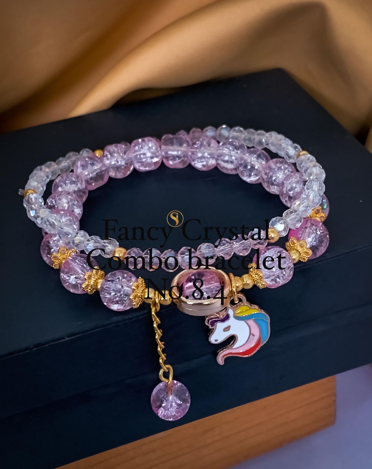 2 Fancy Designer Crystal Combo Bracelets Wholesale Price In Surat
